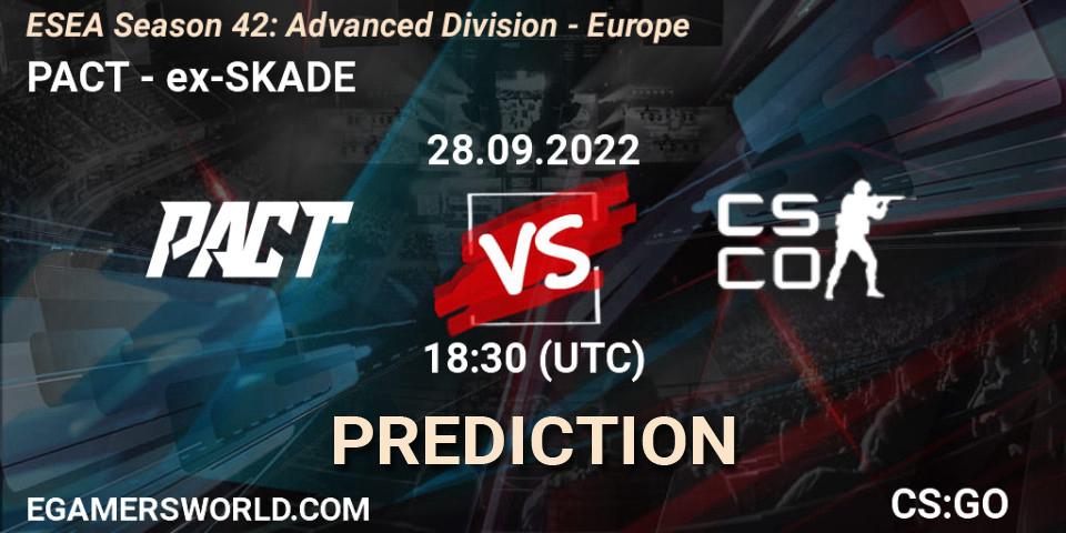 PACT vs ex-SKADE: Match Prediction. 29.09.2022 at 15:30, Counter-Strike (CS2), ESEA Season 42: Advanced Division - Europe