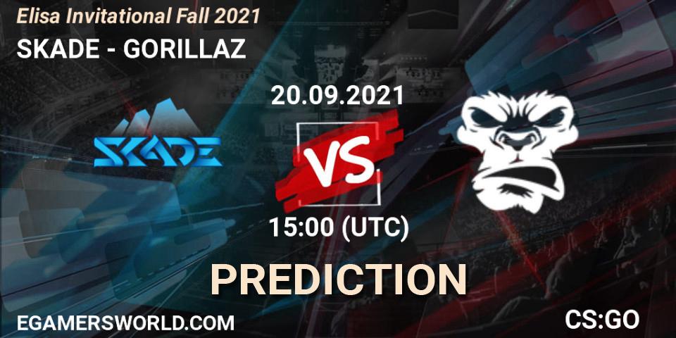 SKADE vs GORILLAZ: Match Prediction. 20.09.2021 at 15:00, Counter-Strike (CS2), Elisa Invitational Fall 2021