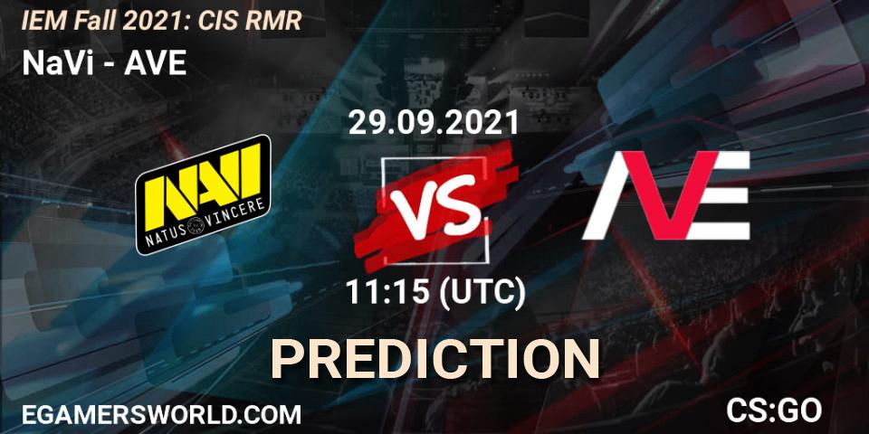 NaVi vs AVE: Match Prediction. 29.09.2021 at 11:15, Counter-Strike (CS2), IEM Fall 2021: CIS RMR