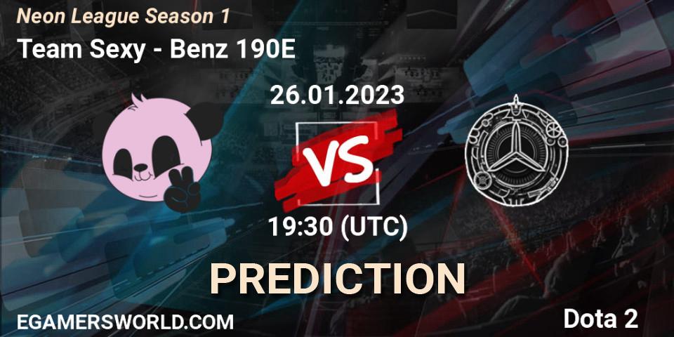Team Sexy vs Benz 190E: Match Prediction. 27.01.23, Dota 2, Neon League Season 1