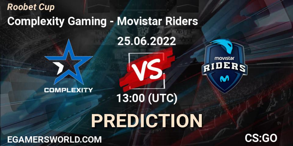Complexity Gaming vs Movistar Riders: Match Prediction. 25.06.2022 at 13:00, Counter-Strike (CS2), Roobet Cup