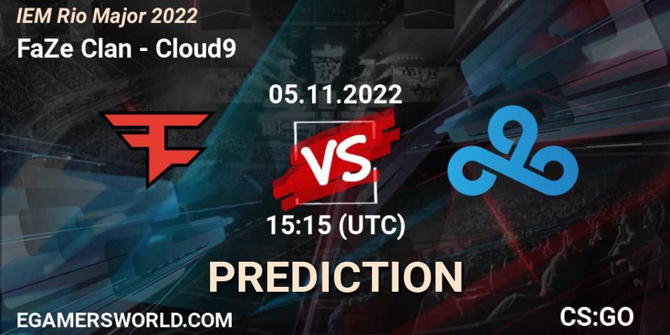 FaZe Clan vs Cloud9: Match Prediction. 05.11.2022 at 15:15, Counter-Strike (CS2), IEM Rio Major 2022
