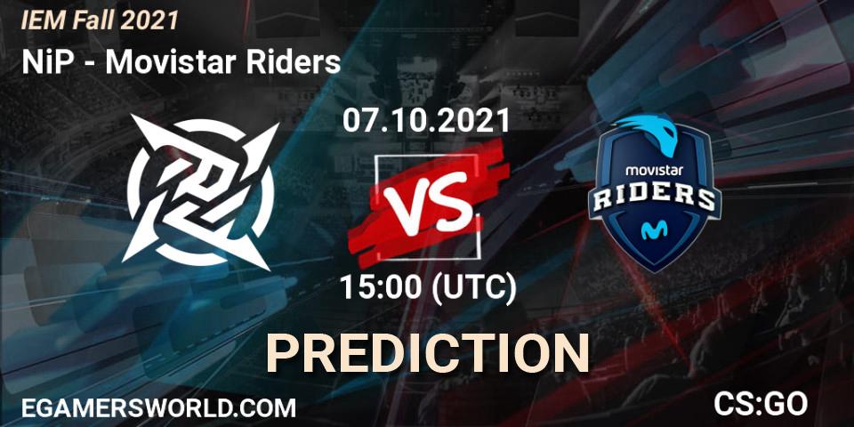 NiP vs Movistar Riders: Match Prediction. 07.10.2021 at 15:00, Counter-Strike (CS2), IEM Fall 2021: Europe RMR