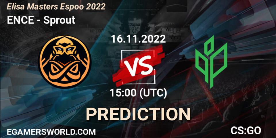 ENCE vs Sprout: Match Prediction. 16.11.2022 at 16:10, Counter-Strike (CS2), Elisa Masters Espoo 2022