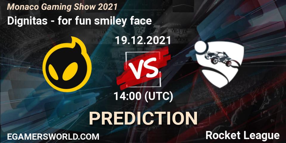 Dignitas vs for fun smiley face: Match Prediction. 19.12.21, Rocket League, Monaco Gaming Show 2021
