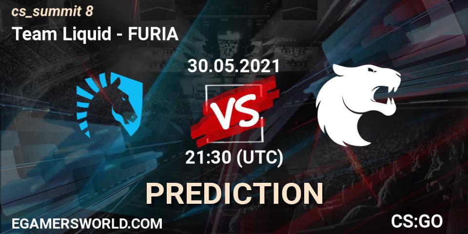 Team Liquid vs FURIA: Match Prediction. 30.05.2021 at 21:30, Counter-Strike (CS2), cs_summit 8