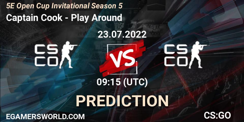 Captain Cook vs Play Around: Match Prediction. 23.07.2022 at 09:15, Counter-Strike (CS2), 5E Open Cup Invitational Season 5
