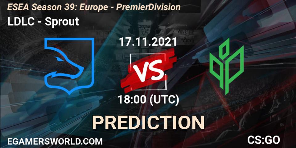 LDLC vs Sprout: Match Prediction. 03.12.2021 at 14:05, Counter-Strike (CS2), ESEA Season 39: Europe - Premier Division