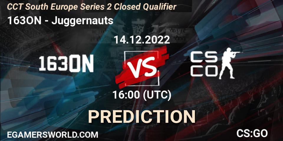 163ON vs Juggernauts: Match Prediction. 14.12.2022 at 16:00, Counter-Strike (CS2), CCT South Europe Series 2 Closed Qualifier