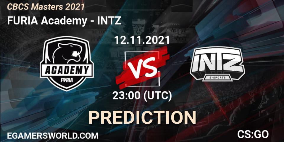 FURIA Academy vs INTZ: Match Prediction. 12.11.2021 at 20:20, Counter-Strike (CS2), CBCS Masters 2021
