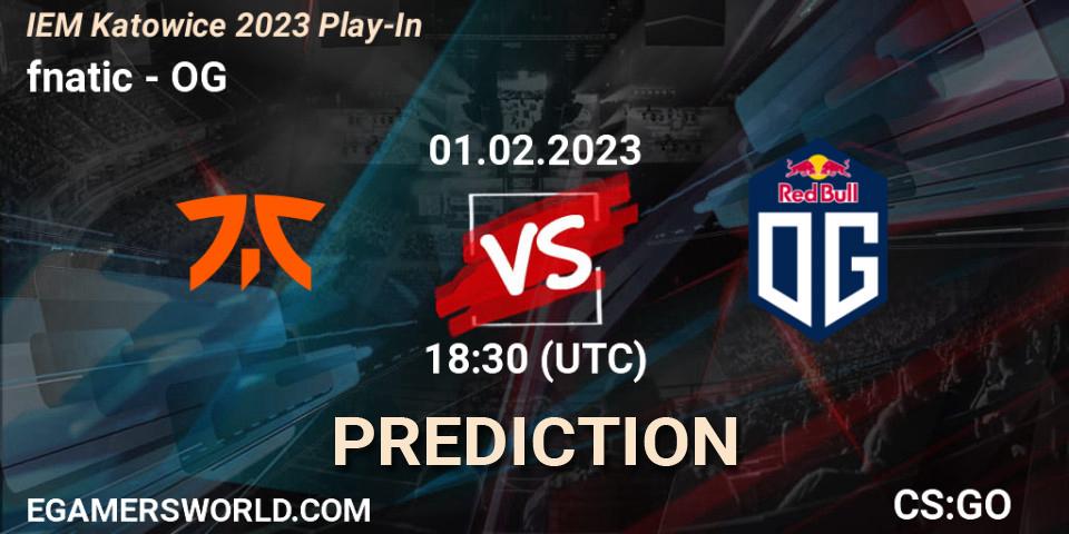 fnatic vs OG: Match Prediction. 01.02.23, CS2 (CS:GO), IEM Katowice 2023 Play-In