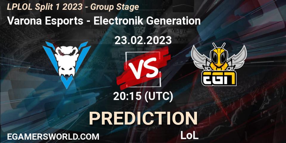 Varona Esports vs EGN Esports: Match Prediction. 23.02.23, LoL, LPLOL Split 1 2023 - Group Stage