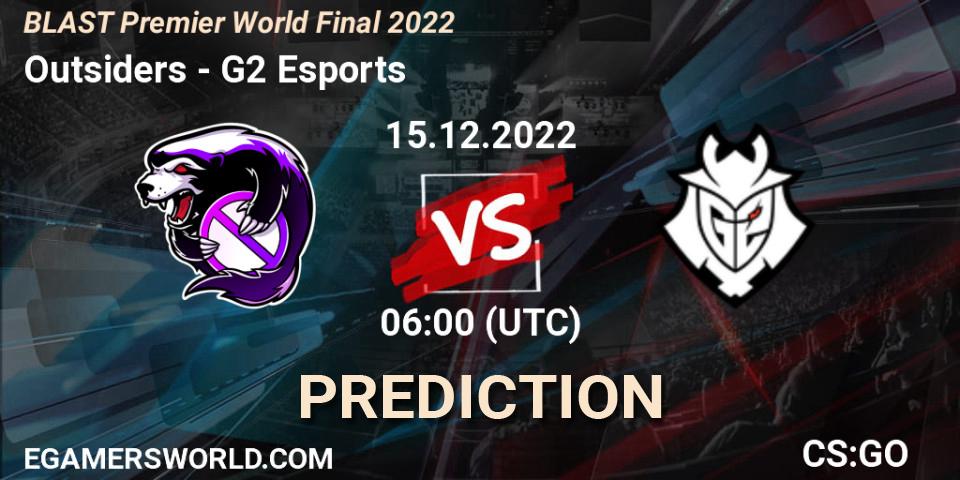 Outsiders vs G2 Esports: Match Prediction. 15.12.22, CS2 (CS:GO), BLAST Premier World Final 2022