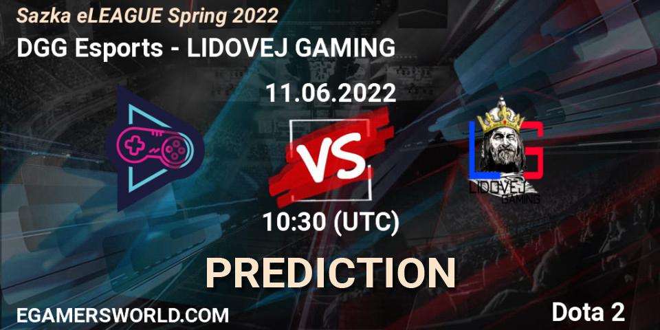 DGG Esports vs LIDOVEJ GAMING: Match Prediction. 11.06.2022 at 10:48, Dota 2, Sazka eLEAGUE Spring 2022