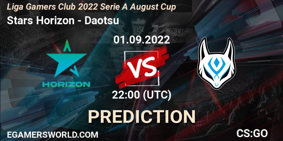 Stars Horizon vs Daotsu: Match Prediction. 01.09.2022 at 22:00, Counter-Strike (CS2), Liga Gamers Club 2022 Serie A August Cup
