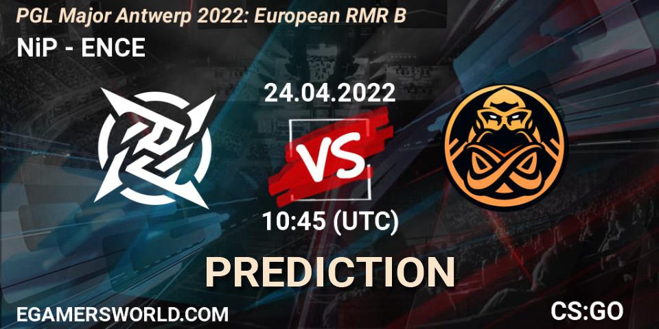 NiP vs ENCE: Match Prediction. 24.04.2022 at 10:55, Counter-Strike (CS2), PGL Major Antwerp 2022: European RMR B