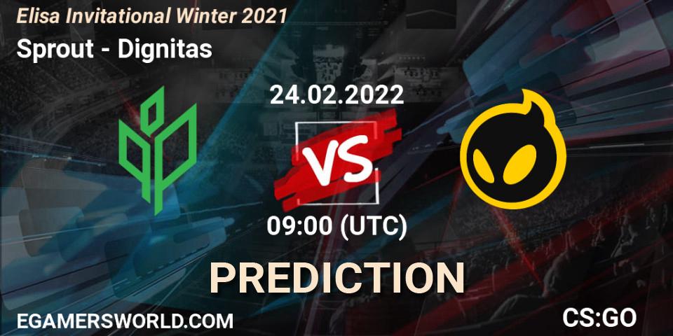 Sprout vs Dignitas: Match Prediction. 24.02.2022 at 09:00, Counter-Strike (CS2), Elisa Invitational Winter 2021