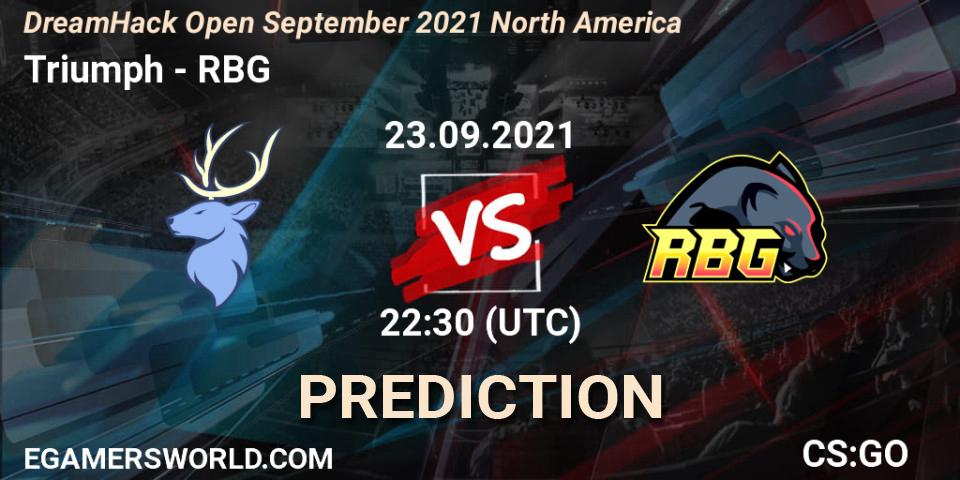 Triumph vs RBG: Match Prediction. 23.09.2021 at 22:30, Counter-Strike (CS2), DreamHack Open September 2021 North America