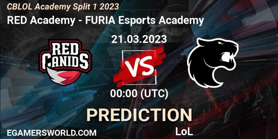 RED Academy vs FURIA Esports Academy: Match Prediction. 21.03.2023 at 00:00, LoL, CBLOL Academy Split 1 2023