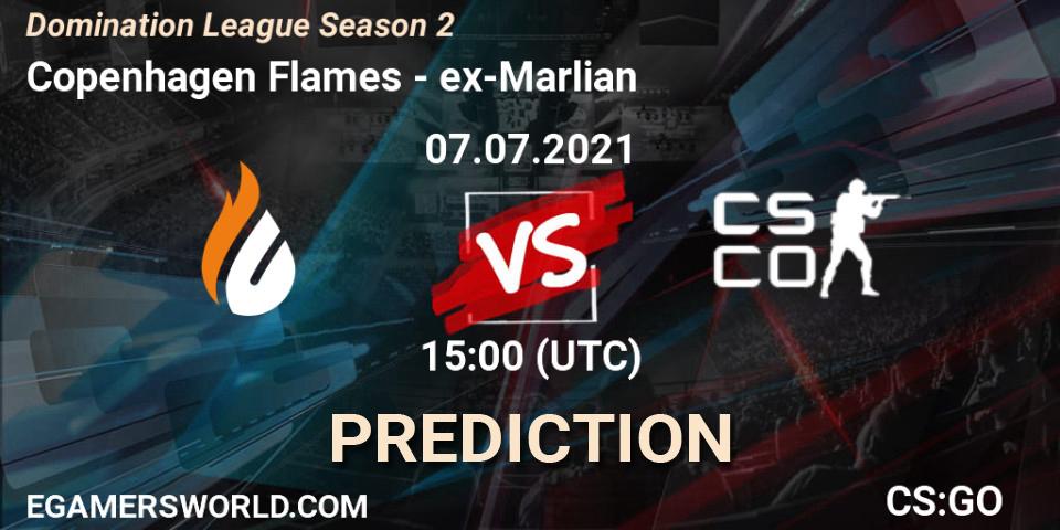 Copenhagen Flames vs ex-Marlian: Match Prediction. 07.07.2021 at 15:00, Counter-Strike (CS2), Domination League Season 2