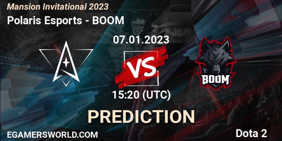 Polaris Esports vs BOOM: Match Prediction. 07.01.2023 at 15:30, Dota 2, Mansion Invitational 2023