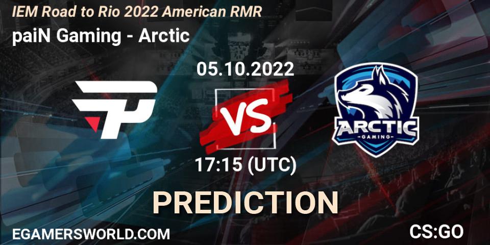 paiN Gaming vs Arctic: Match Prediction. 05.10.22, CS2 (CS:GO), IEM Road to Rio 2022 American RMR