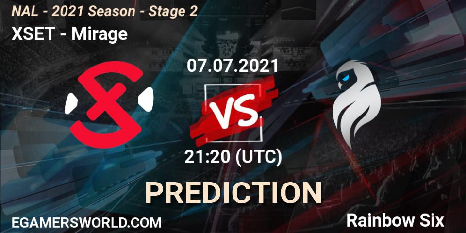 XSET vs Mirage: Match Prediction. 07.07.2021 at 21:50, Rainbow Six, NAL - 2021 Season - Stage 2