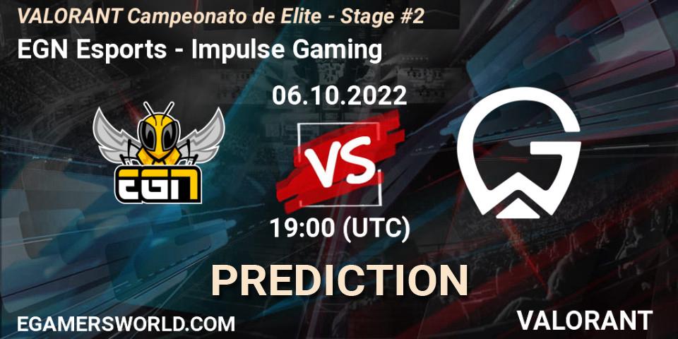 EGN Esports vs Impulse Gaming: Match Prediction. 06.10.22, VALORANT, VALORANT Campeonato de Elite - Stage #2