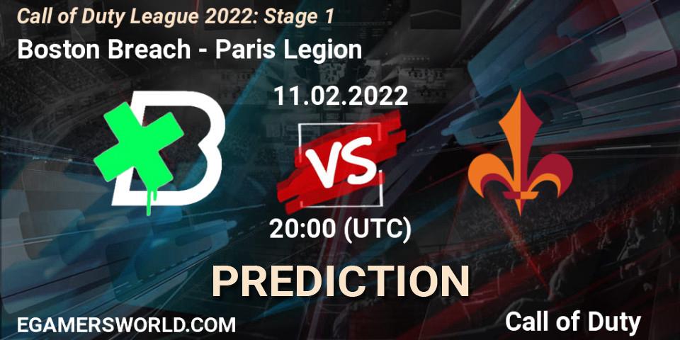 Boston Breach vs Paris Legion: Match Prediction. 11.02.22, Call of Duty, Call of Duty League 2022: Stage 1