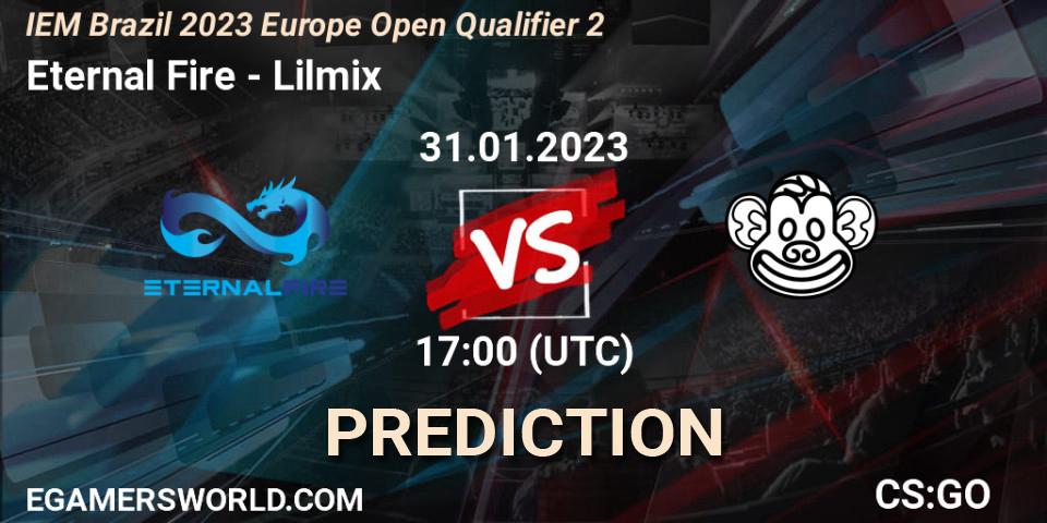Eternal Fire vs Lilmix: Match Prediction. 31.01.23, CS2 (CS:GO), IEM Brazil Rio 2023 Europe Open Qualifier 2