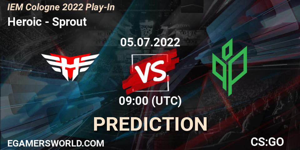 Heroic vs Sprout: Match Prediction. 05.07.2022 at 09:00, Counter-Strike (CS2), IEM Cologne 2022 Play-In