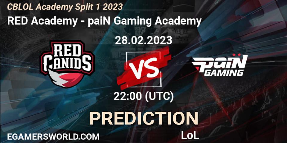 RED Academy vs paiN Gaming Academy: Match Prediction. 28.02.2023 at 22:00, LoL, CBLOL Academy Split 1 2023