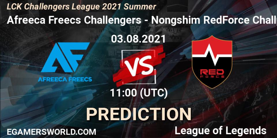 Afreeca Freecs Challengers vs Nongshim RedForce Challengers: Match Prediction. 03.08.2021 at 10:55, LoL, LCK Challengers League 2021 Summer