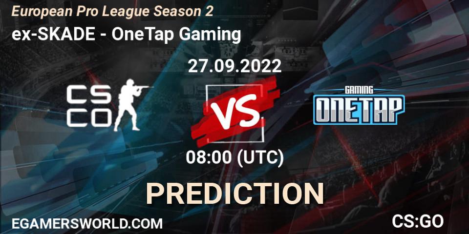 ex-SKADE vs OneTap Gaming: Match Prediction. 27.09.22, CS2 (CS:GO), European Pro League Season 2