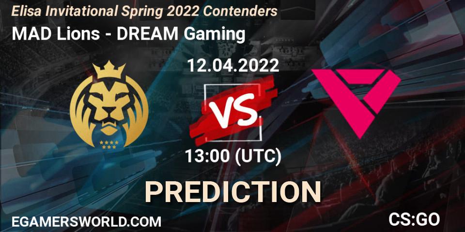 MAD Lions vs DREAM Gaming: Match Prediction. 12.04.22, CS2 (CS:GO), Elisa Invitational Spring 2022 Contenders