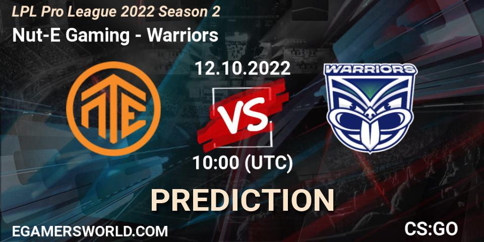 Nut-E Gaming vs Warriors: Match Prediction. 12.10.2022 at 10:00, Counter-Strike (CS2), LPL Pro League 2022 Season 2
