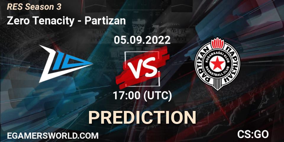 Zero Tenacity vs Partizan: Match Prediction. 05.09.2022 at 17:00, Counter-Strike (CS2), RES Season 3