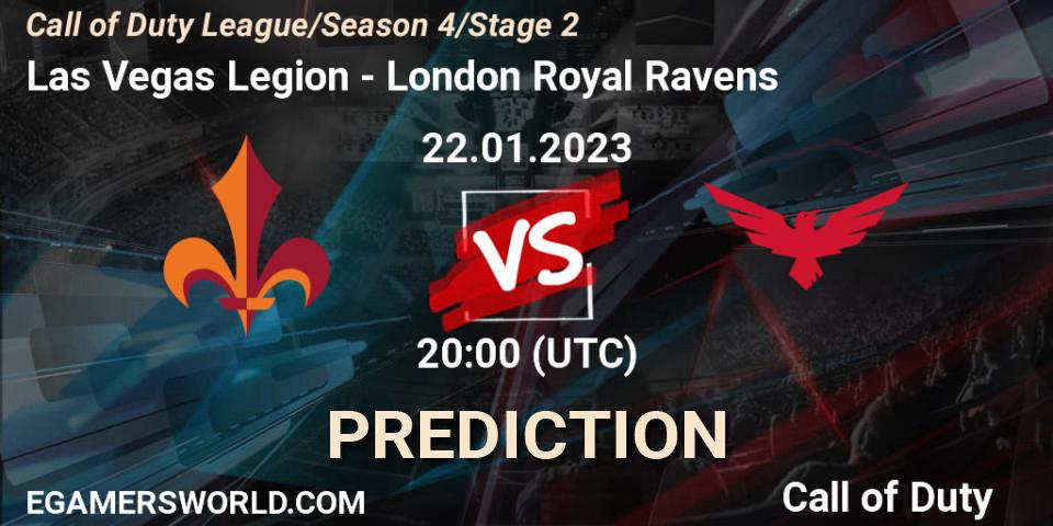 Las Vegas Legion vs London Royal Ravens: Match Prediction. 22.01.2023 at 20:00, Call of Duty, Call of Duty League 2023: Stage 2 Major Qualifiers