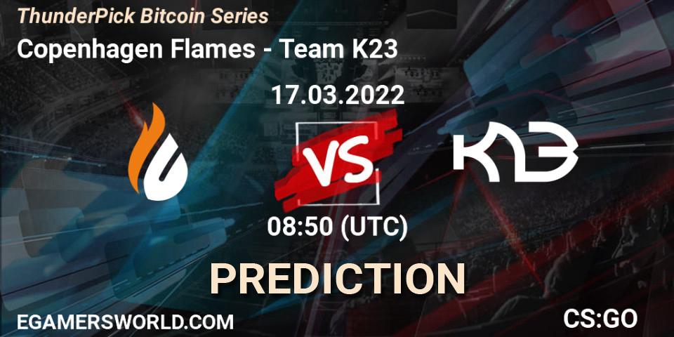 Copenhagen Flames vs Team K23: Match Prediction. 17.03.2022 at 08:50, Counter-Strike (CS2), ThunderPick Bitcoin Series