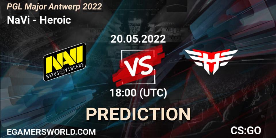 NaVi vs Heroic: Match Prediction. 20.05.2022 at 17:30, Counter-Strike (CS2), PGL Major Antwerp 2022