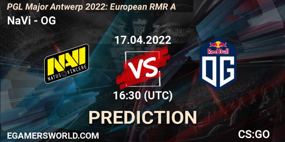NaVi vs OG: Match Prediction. 17.04.2022 at 16:15, Counter-Strike (CS2), PGL Major Antwerp 2022: European RMR A