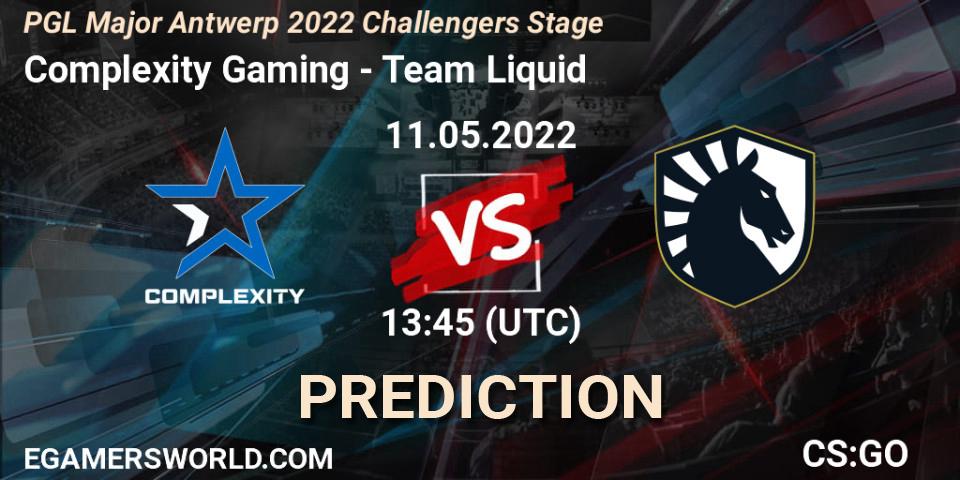 Complexity Gaming vs Team Liquid: Match Prediction. 11.05.2022 at 14:10, Counter-Strike (CS2), PGL Major Antwerp 2022 Challengers Stage