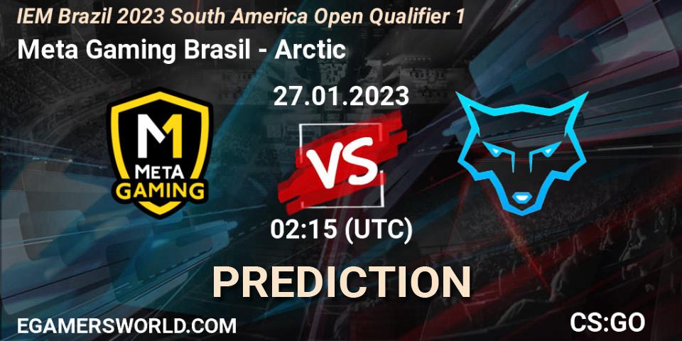 Meta Gaming Brasil vs Arctic: Match Prediction. 27.01.2023 at 19:30, Counter-Strike (CS2), IEM Brazil Rio 2023 South America Open Qualifier 1