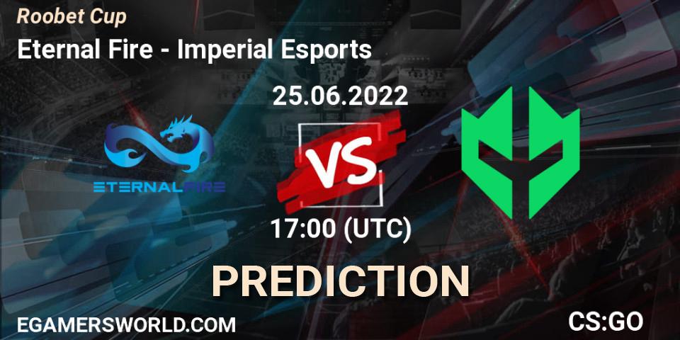 Eternal Fire vs Imperial Esports: Match Prediction. 25.06.2022 at 17:00, Counter-Strike (CS2), Roobet Cup