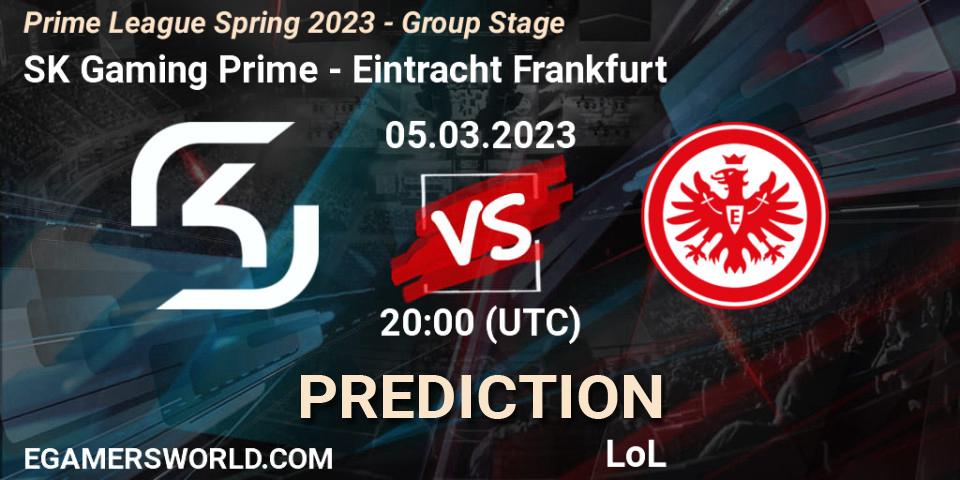 SK Gaming Prime vs Eintracht Frankfurt: Match Prediction. 05.03.2023 at 17:00, LoL, Prime League Spring 2023 - Group Stage