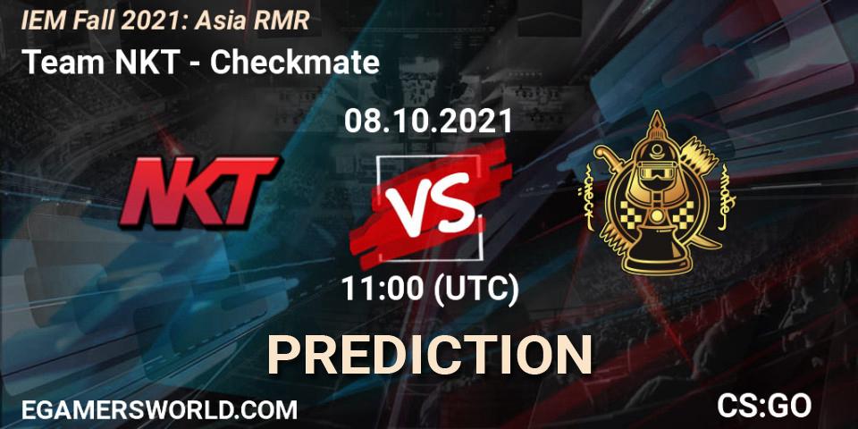 Team NKT vs Checkmate: Match Prediction. 08.10.2021 at 11:00, Counter-Strike (CS2), IEM Fall 2021: Asia RMR