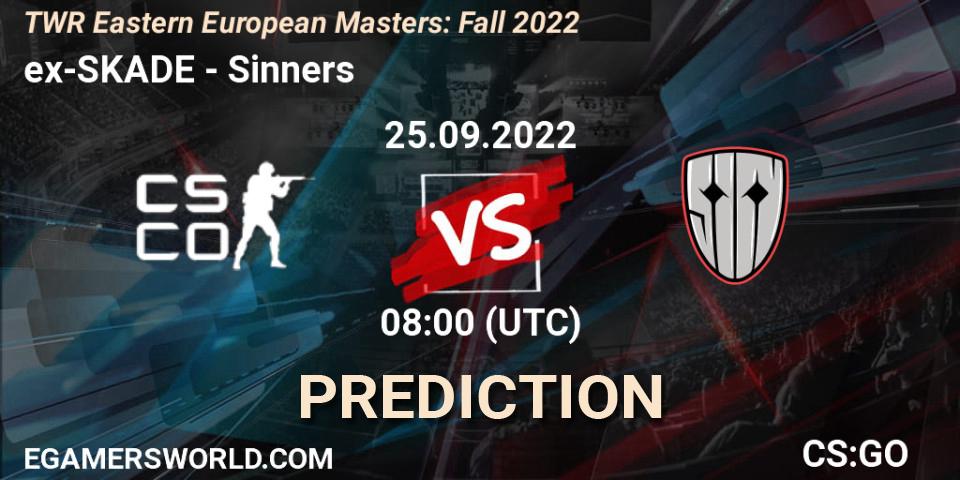 ex-SKADE vs Sinners: Match Prediction. 25.09.22, CS2 (CS:GO), TWR Eastern European Masters: Fall 2022