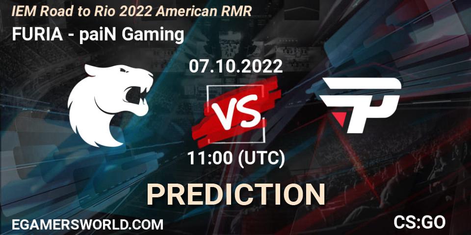 FURIA vs paiN Gaming: Match Prediction. 07.10.2022 at 11:00, Counter-Strike (CS2), IEM Road to Rio 2022 American RMR