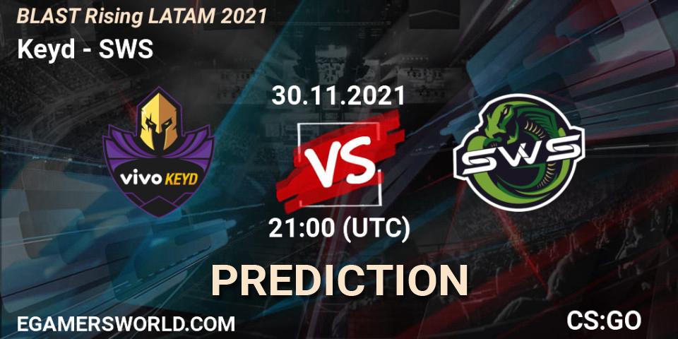 Keyd vs SWS: Match Prediction. 30.11.21, CS2 (CS:GO), BLAST Rising LATAM 2021