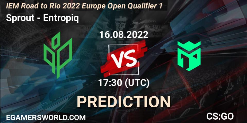 Sprout vs Entropiq: Match Prediction. 16.08.2022 at 17:30, Counter-Strike (CS2), IEM Road to Rio 2022 Europe Open Qualifier 1